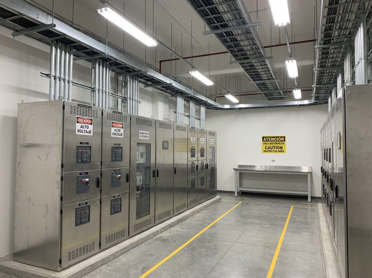 Subestacion electrica en planta industrial, Cuautitlan Izcalli